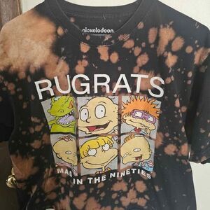 Rugrats upcycled cropped tee sz large